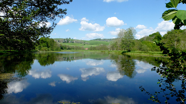 Le lac d'Entraygues en Auvergne.