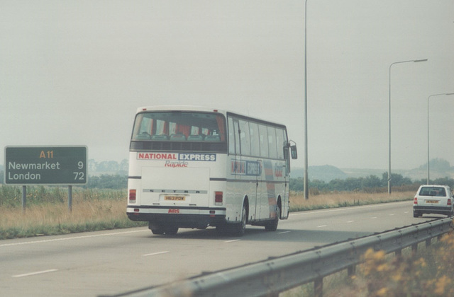 Chenery H63 PDW (National Express livery) 15 Aug 1993