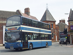 DSCF3302 Delaine Buses AD64 DBL in Bourne - 6 May 2016