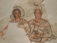 Detail of a Wall Painting with Mithras and Sol in the Metropolitan Museum of Art, June 2019