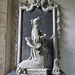 madingley church, cambs (5) c18 tomb with kneeling effigy of jane cotton +1707