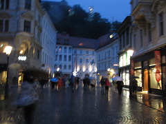 Rainy night in Ljubljana