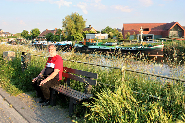 Peter sitting on the bench!