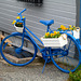 Blue Bike With Flowers