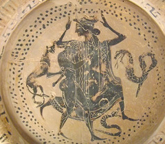 Detail of a Black-Figure Plate with Peleus and Thetis in the Louvre, June 2013