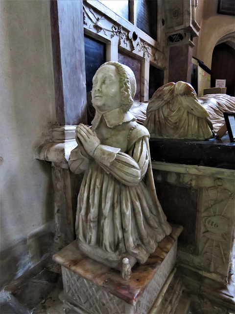 hertingfordbury church, herts,  c17 shroud tomb of sir william +1627 and lady harrington, attrib to maximilian colt