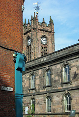 Sacred Trinity church from Booth Street, Salford.