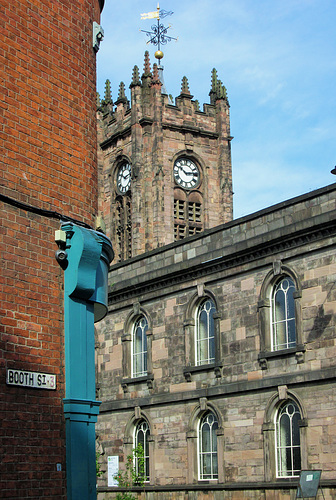 Sacred Trinity church from Booth Street, Salford.