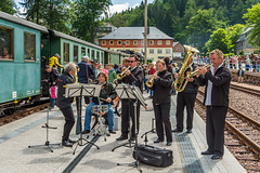 Großer Bahnhof und musikalischer Empfang