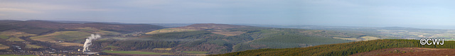 Panorama from the summit of Ben Aigan.