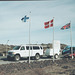 Ford mini-coach with trailer at the Blue Lagoon, Iceland - 28 July 2002 (497-13A)