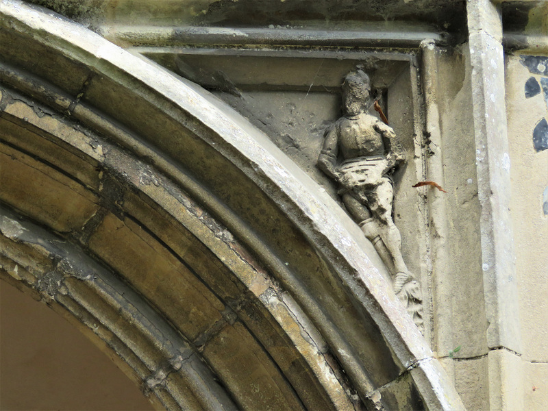 great bromley church, essex (6) c16 george and dragon on porch