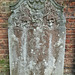 south woodford church, redbridge, london (27) c18 gravestone of mary ellis +1750 with skulls