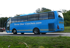 Three Star Coaches BJ13 TXV at Fiveways, Barton Mills - 29 Jul 2023 (P1150972)
