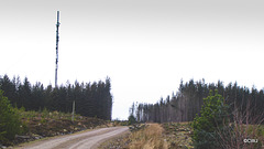 The Radio mast on the route to hte summit of Ben Aigan