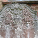 south woodford church, redbridge, london (28) c18 gravestone of mary ellis +1750 with skulls