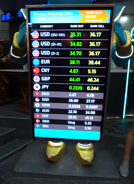 Taux de change de devises étrangères / Foreign exchange rate