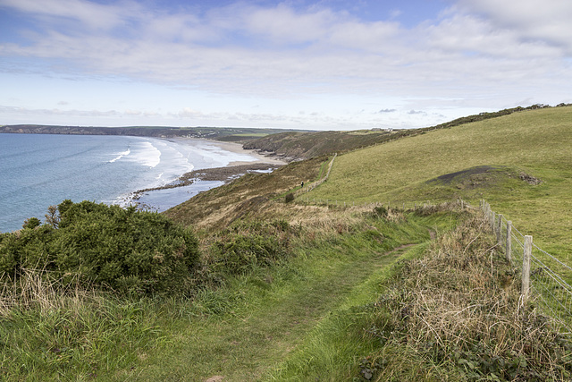 Rickets Head Black Cliff Colliery tip and Newgale