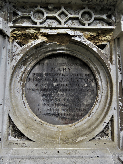 great bromley church, essex (4) c19 tomb of mary alston +1857