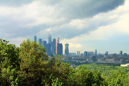 Colline aux moineaux - Vue sur le Moscou moderne