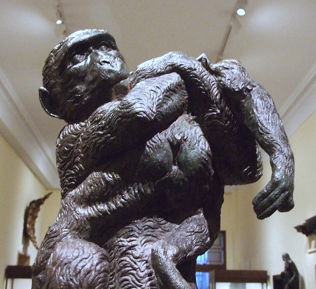 Detail of Mother Ape by Camillo Mariani in the Metropolitan Museum of Art, September 2010