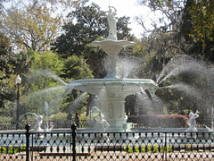 Photo 2)  Have a Great Friday...  Fence and Fountain ,  Forsyth Park,  Savannah, Georgia,   USA