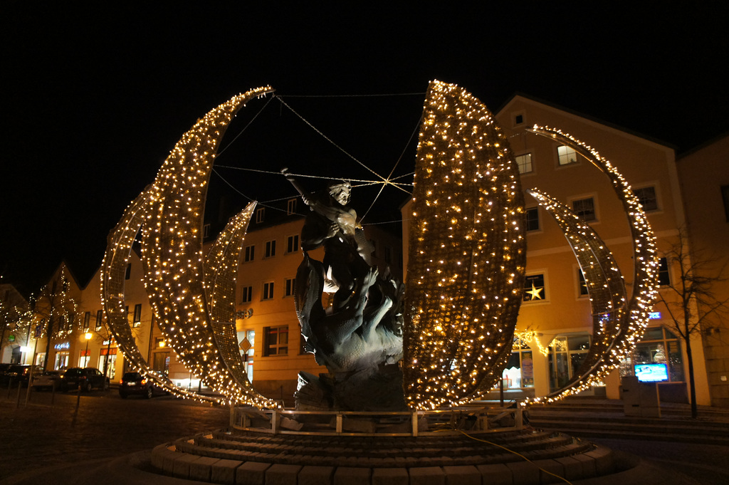 BUL at night at Christmas