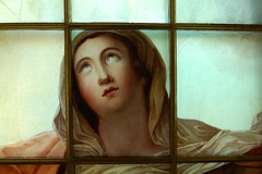 Detail of window by Francis Eginton of c1795 Saint Alkmund's Church, Shrewsbury, Shropshire