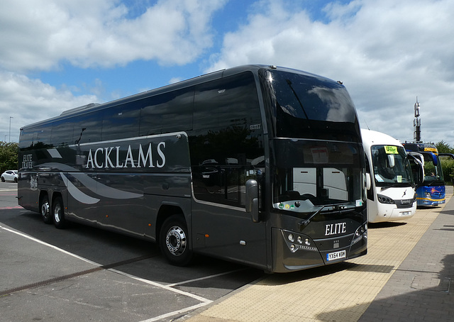 Acklams Coaches YX64 WBM at Peterborough Service Area (UK) - 1 Jul 2019 (P1020876)