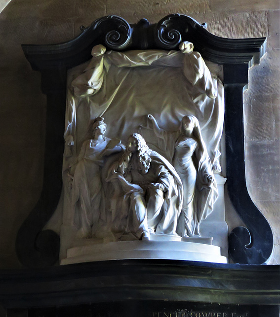 hertingfordbury church, herts, c18 tomb of judge spencer cowper +1727 by roubiliac 1752 (1)