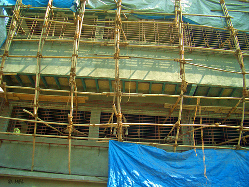 Gerüstbau in Indien