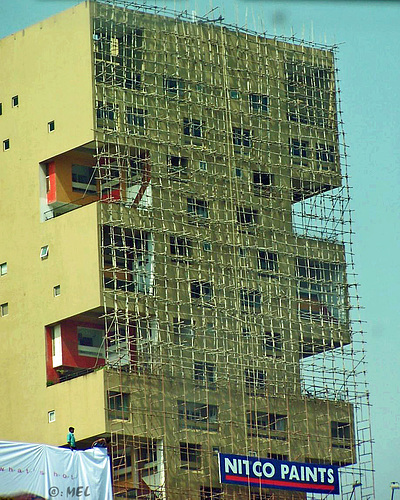 Gerüstbau in Indien 2