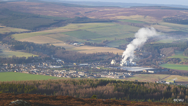The town of Rothes from the summit of Ben Aigan
