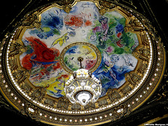 Opéra Garnier : le célèbre plafond de Chagall (Paris 9e) France