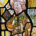 madingley church, cambs (30) c15 glass of john the baptist