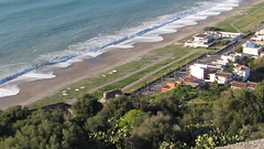 Vue sur l'isthme de Milazzo depuis la citadelle.