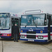 First Manchester 119 (T919 SSF) and 404 (G62 RND) at Showbus, Duxford – 26 September 1999 (424-15)