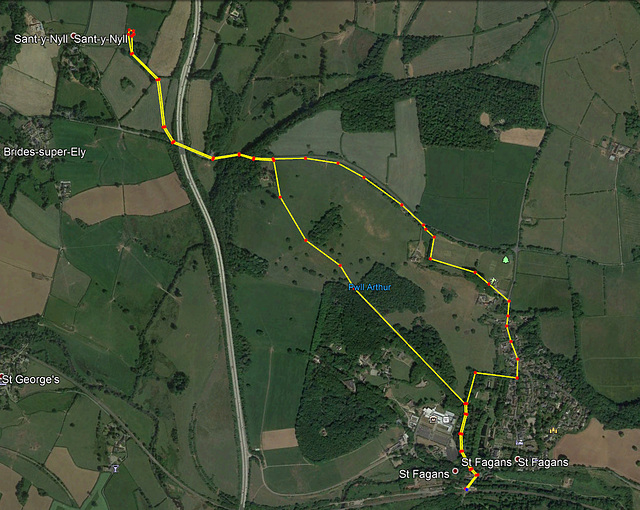 Walk Route St Fagans/St y-nyll Windmill