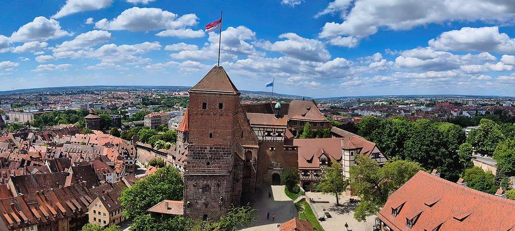Kaiserburg Nürnberg - Panorama vom Sinwellturm