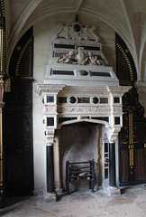 Chimneypiece in Pillar Parlour, Little Castle, Bolsover Castle, Derbyshire