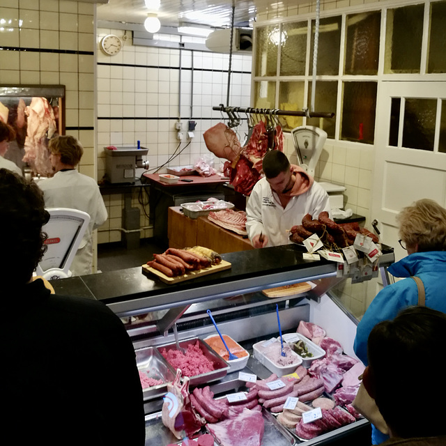 At the butcher Van der Zon