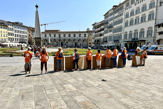 Florence 2023 – Protest against using horses for carriages