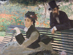 Detail of Camille Monet on a Garden Bench by Monet in the Metropolitan Museum of Art, March 2011