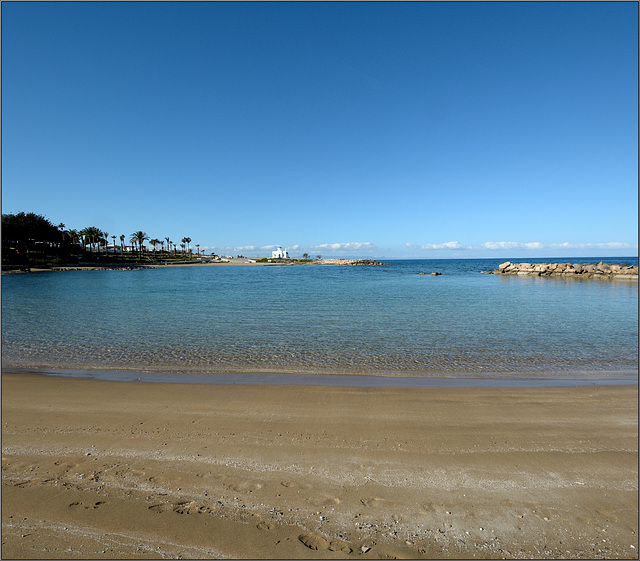 Agios Nikolaos from Kalamies beach.