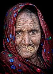 Rajasthani desert tribal woman
