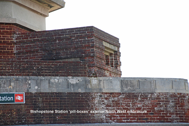 Bishopstone Station ‘pill-boxes’ exterior North West embrasure