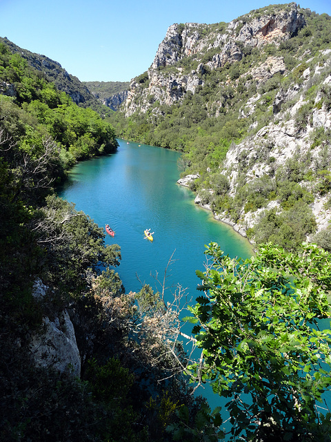 les gorges du Verdon, (vue partielle), the throats of Verdon, (partial view)