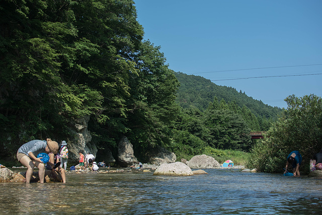 Playing in the river