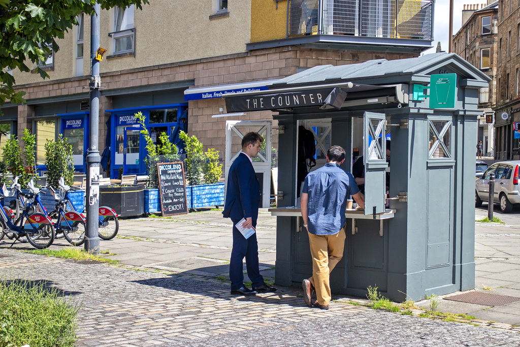 Polic Box Converted for Selling Coffee, Edinburgh