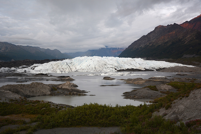 Alaska, Matanuska Glacier in the Evening